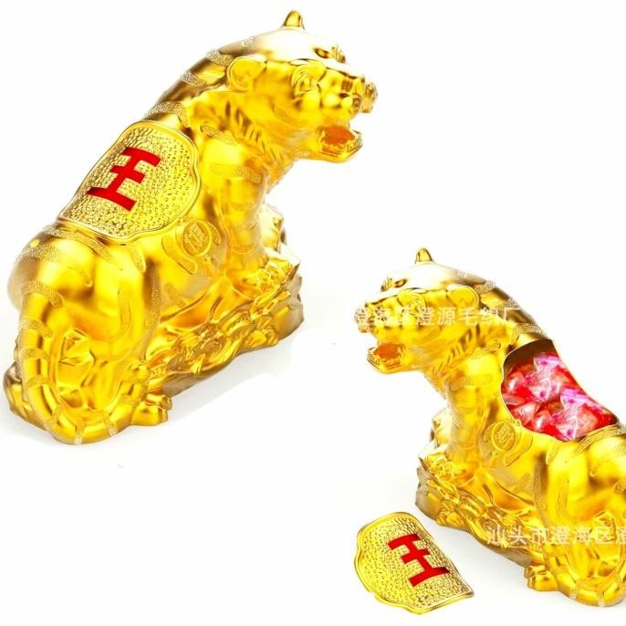 

Tempat Permen Macan Emas Candy Box Kado Souvenir Imlek Murah - BESAR