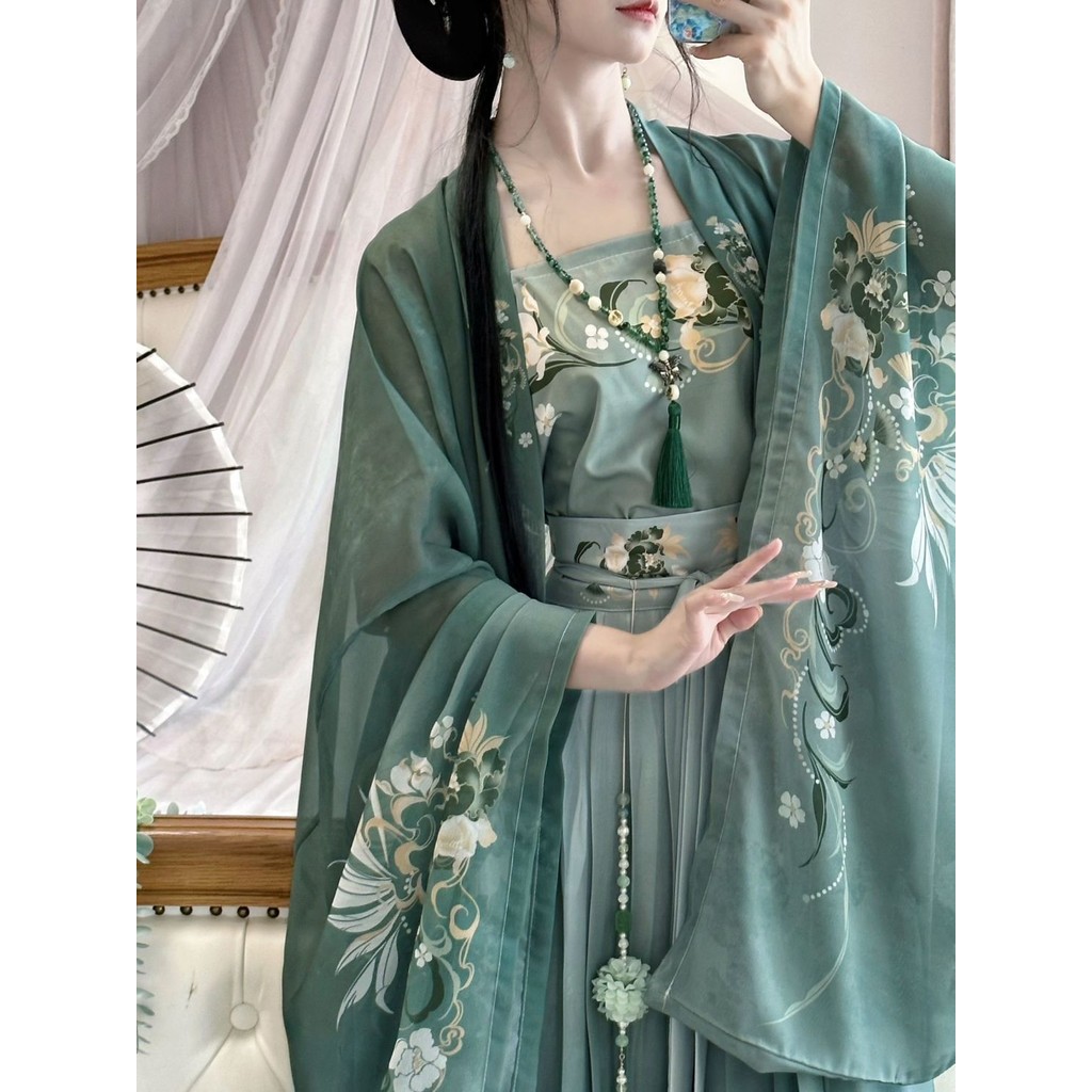 Cloud Clothes Original Women's Han Chinese Clothing【Biyun Xiaguang】Song Style Chinese Style Long Gan