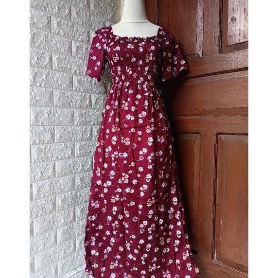 BAJU WANITA DASTER BALI KERUT DADA REMPEL RAYON VANESA PANSY E88A