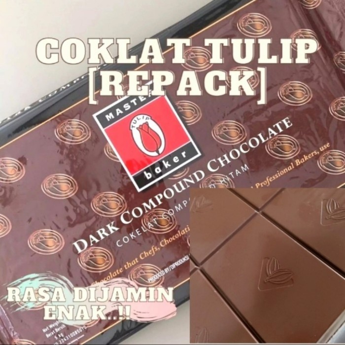 

tulip dark coklat compound 1kg repack