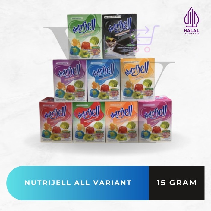 

1 Box Isi 12 Bungkus Nutrijell Aneka Rasa 15 & 30 Gram