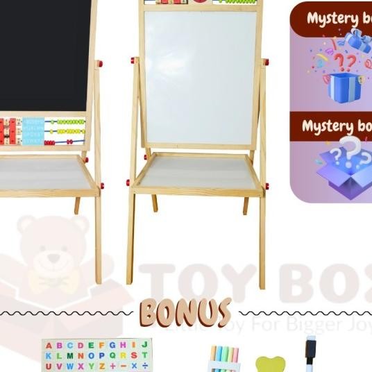 

Papan Tulis 2 Sisi Bla+Whiteboard-Ukuran Besar-Magnetic Board 2 In 1