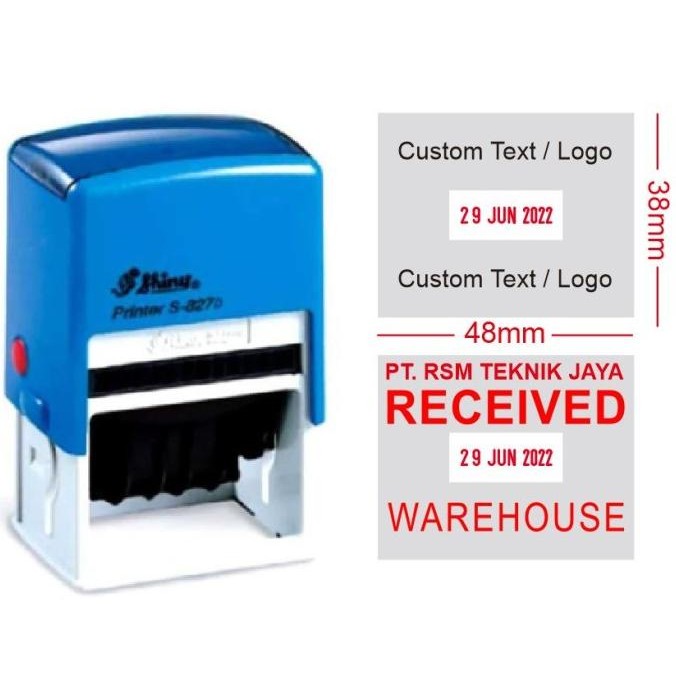 

Stempel Shiny S 837D Tanggal Otomatis / Custom Text Tersedia