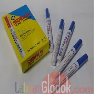 

Ready SPIDOL PERMANENT PAINT MARKER SNOWMAN BIRU Isi 12 PCS
