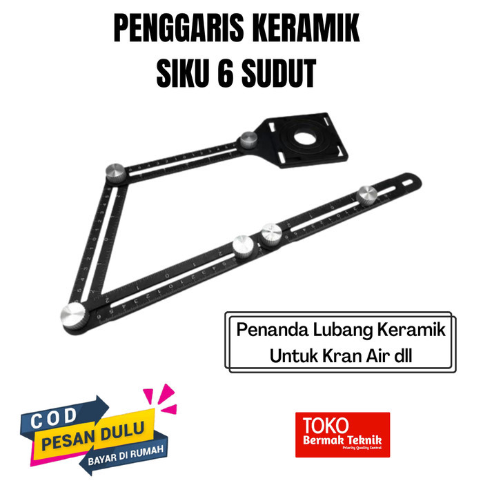 

Ready Penggaris keramik serbaguna lipat 6 siku anti karat bahan berkualitas