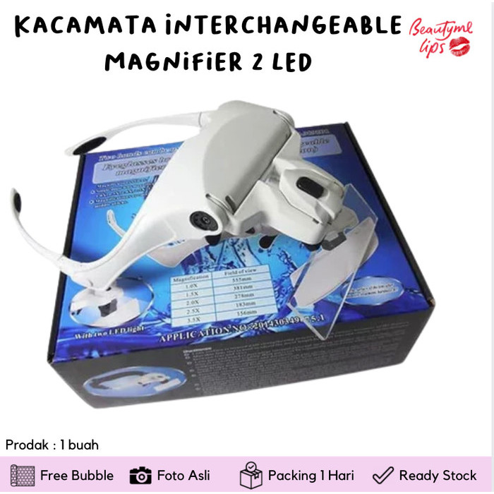 

Ready Kacamata Interchangeable Magnifier 2 LED / Kaca mata pembesar SULAM