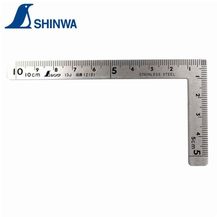 

Ready Penggaris Siku Mini 10 x 5cm 12101 SHINWA Rules Mini Square