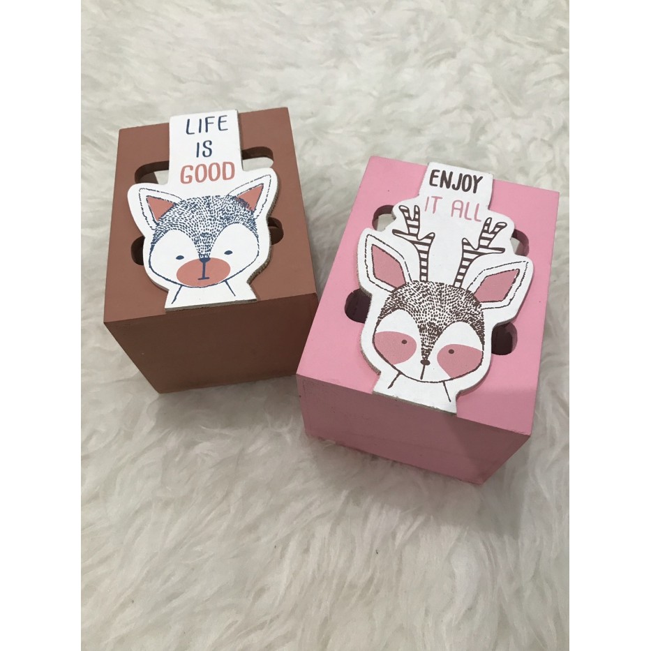 

Ready Tempat alat tulis kantor import Thailand lucu karakter deer fox cutesy