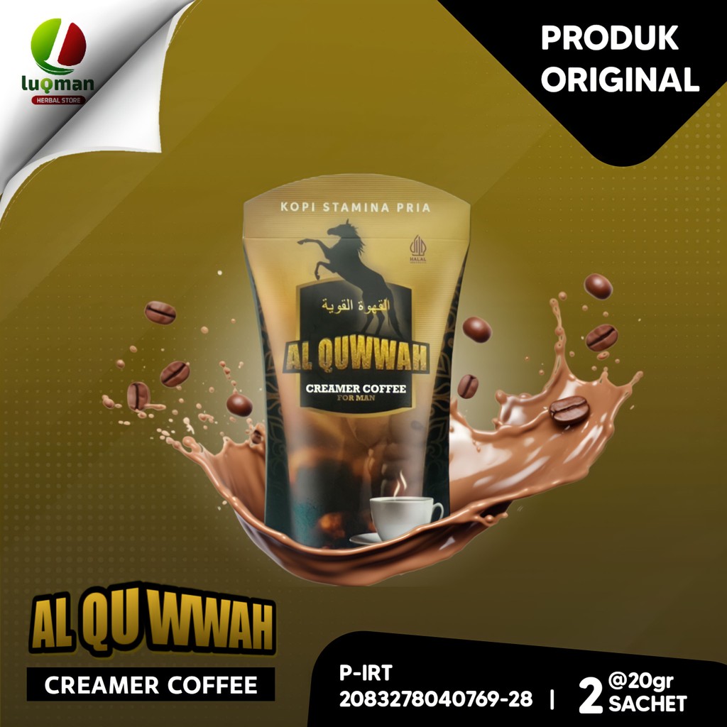 

Kopi Al quwwah Stamina Pria Kopi Herbal Tahan Lama Isi 2 saset