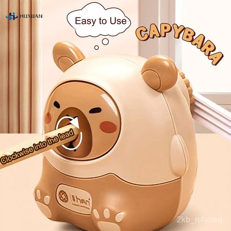

Pencil Sharpener Creative Capybara Kawaii Stationery Office School Supplies Korean Stationery 80*80*100mm O6MN