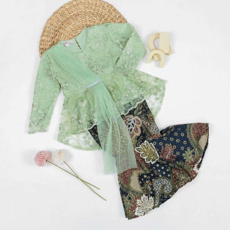 Viral Setelan Kebaya Anak Modern Selendang Baju Brukat Lengan Panjang Rok Duyung Wisuda Tk Sd Marun 