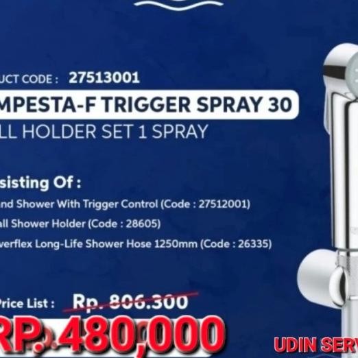 Grohe 27513001 Tempesta-F Jet Shower Crome