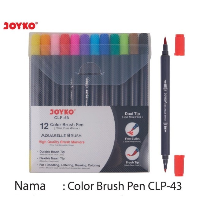 

Ba Color Brush Pen Clp-43 (12Warna)