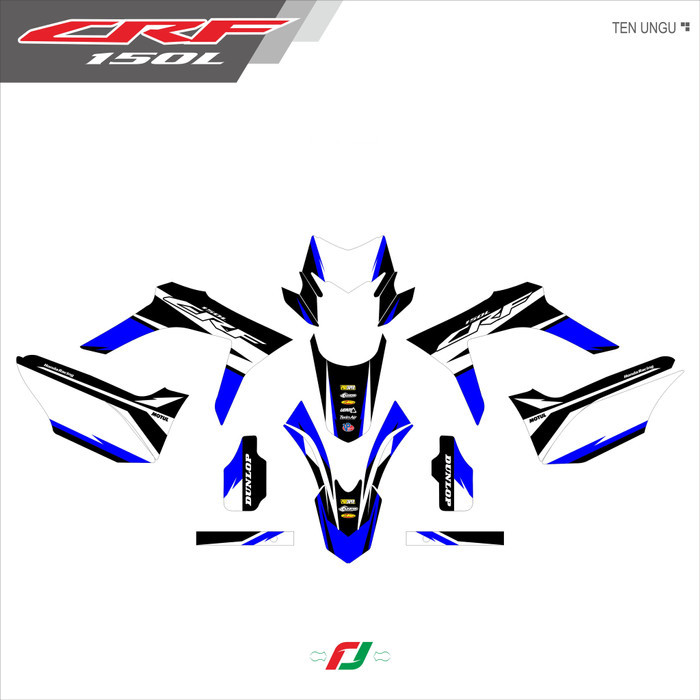 Ready  Decal CRF 150 L Full Body - Stiker CRF 150L Full Costum - BIRU