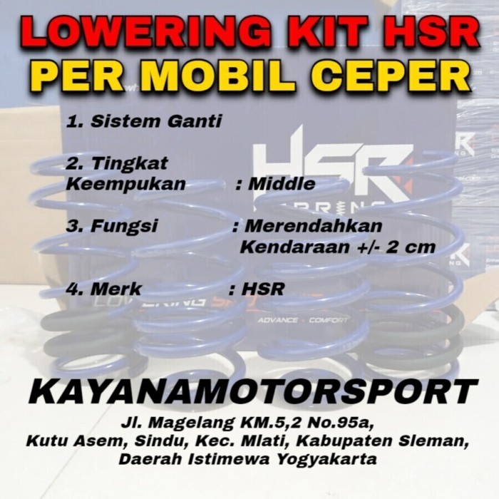Ready  Per Ceper Costum Mobil Honda Freed HSR Lowering Kit - Free Pasang