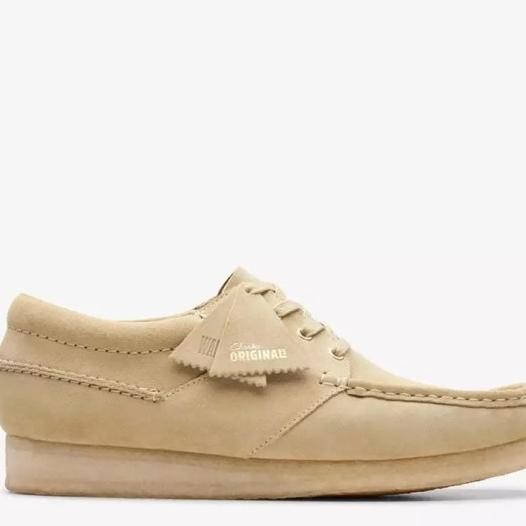 Clarks Wallabee Boat Men'S Sepatu Loafers Pria  - Maple Suede