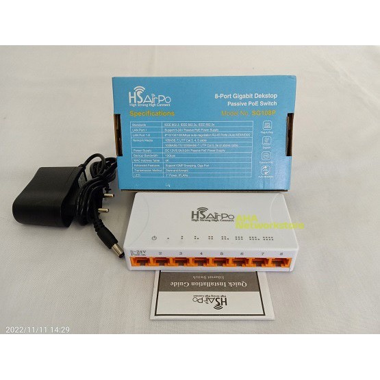 Hsairpo Sg108P Switch 8Port Gigabit Hsairpo Sg108P Switch Gigabit 8Por