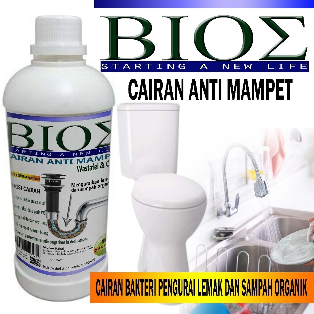 BioE mikroba baik solusi Anti mampet closet wastafel dan anti sedot wc 1 Liter L21