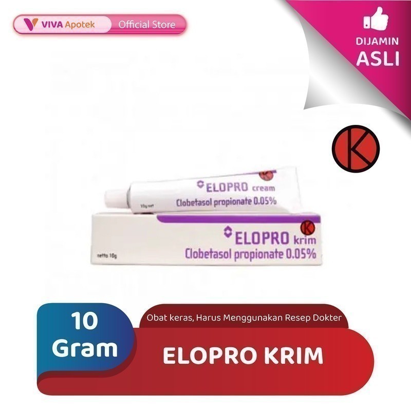 Elopro Krim / Clobetasol propionate 0,05% / Infeksi Kulit (10 Gram)