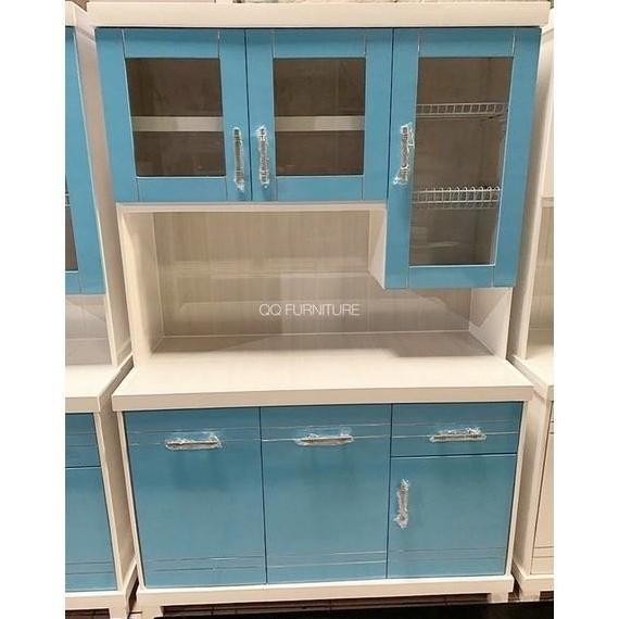 Ready Stok Lemari Sayur 3 Pintu Variasi Kayu Keramik Rak Piring Lemari Yusianher