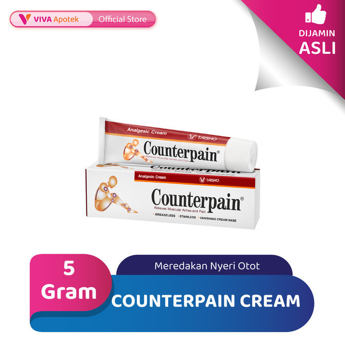 Counterpain untuk Meredakan Nyeri Otot, Sendi, Keseleo (5 Gram)