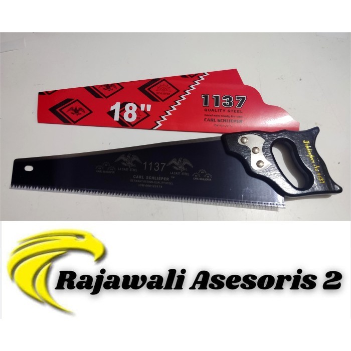 Gergaji Kayu Gagang Kayu Carl Schlieper 18 Inch Cap Mata Terbaik