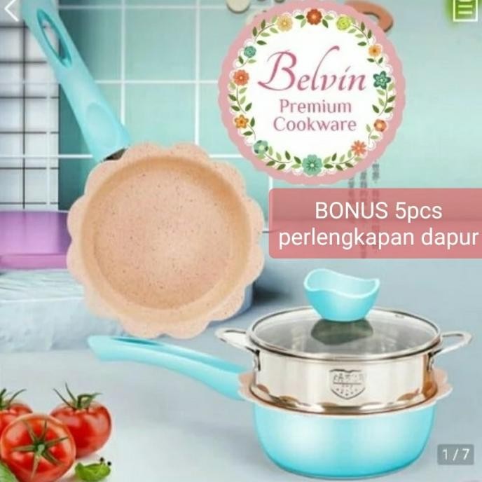 Ready Belvin Flower Baby Cookware Set 18Cm 18 Cm Fry Sauce Pan Panci Mpasi