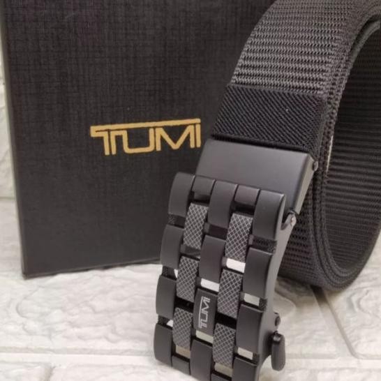 Ikat Pinggang Pria Double Ring Kulit Elastis Anti Metal Detector
