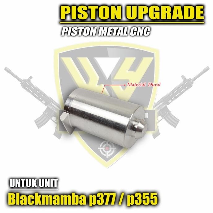 PISTON CNC METAL BLACKMAMBA P377 / P355 UPGRADE ORIGINAL DAN TERPERCAYA