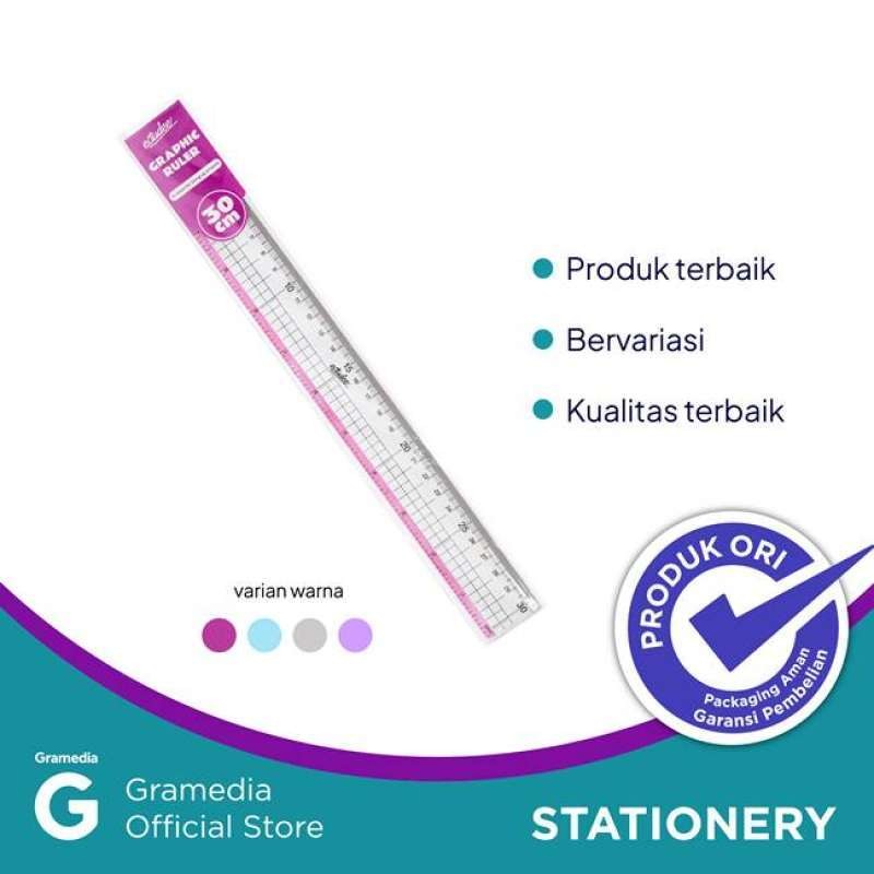 

Gramedia-ESTUDEE GRAPHIC RULER 30CM BLUE ES-R030