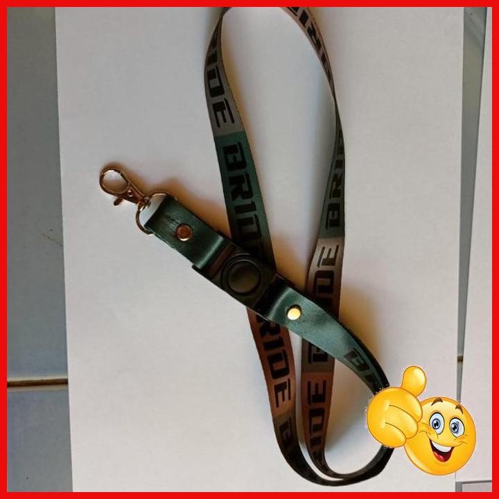 

[ASQ] LANYARD BRIDE COKLAT LANYARD JDM GANTUNGAN KUNCI GANTUNGAN ID CARD