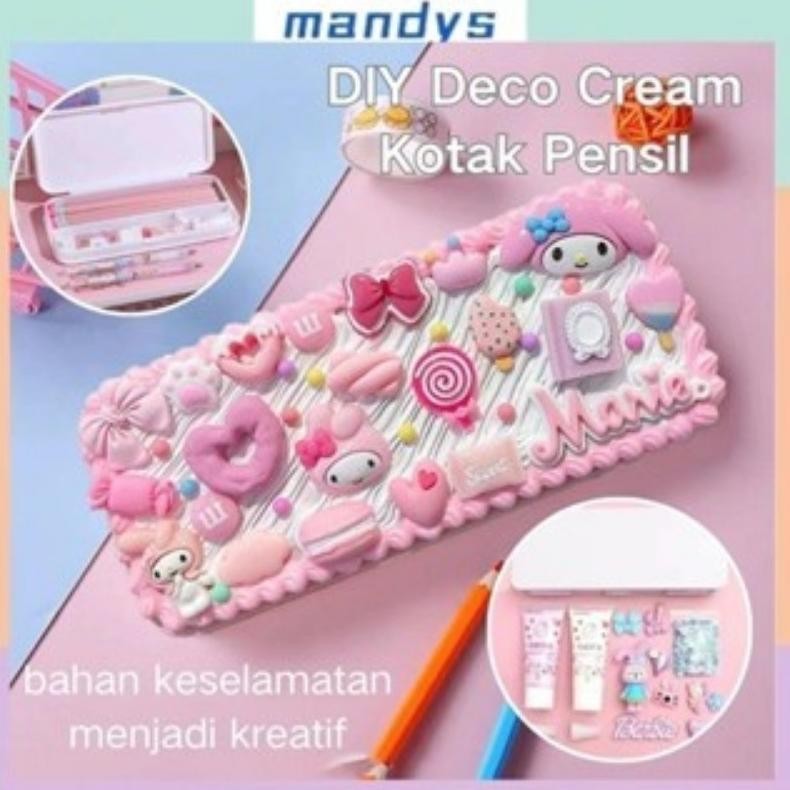 

PROMO CODKawaii Pencil Cases Large Capacity Pencil Bag Pouch Holder Box for DIY Cream Clay Pencil Case Girls Office Student Stationery Organizer School Supplies gi-57
