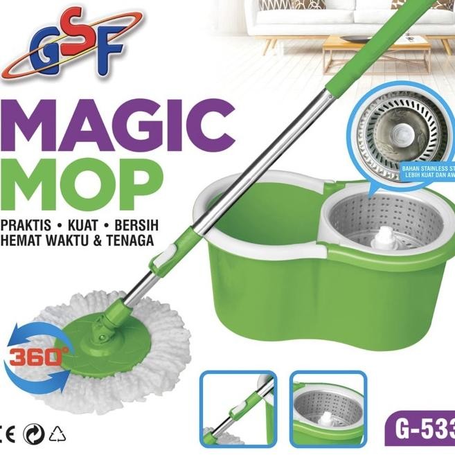 NEW Alat Pel Spin Mop / Magic Mop GSF 533 Stainless