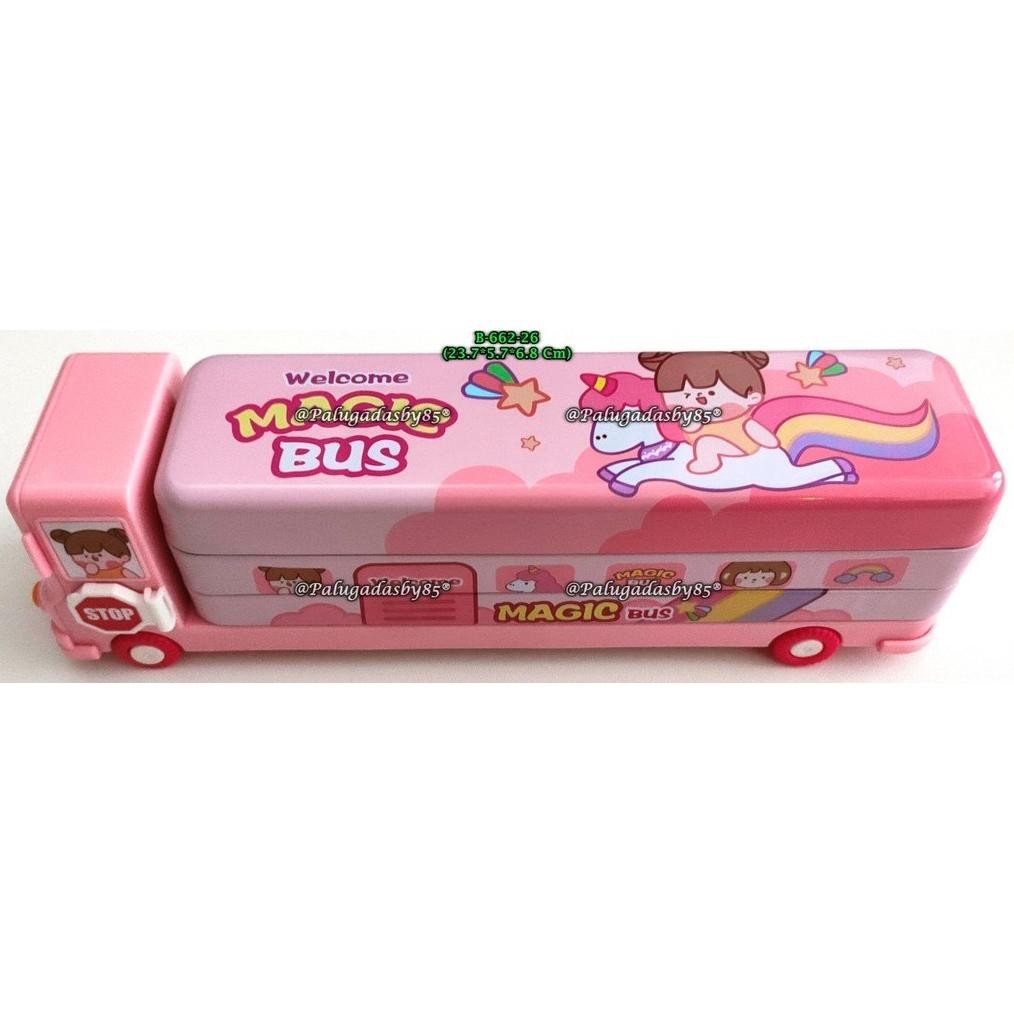 

VIRAL (1 Biji) Kotak Pensil XIAOLINGJING B-662-26 Bus 23.7*5.7*6.8 Cm / Kotak Pensil Kaleng Xiao Ling Jing gs-56