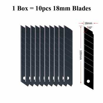

DELI Mata Pisau Cutter Knife Blade Alloy Steel SK4 18mm 10 PCS - DL-DP183