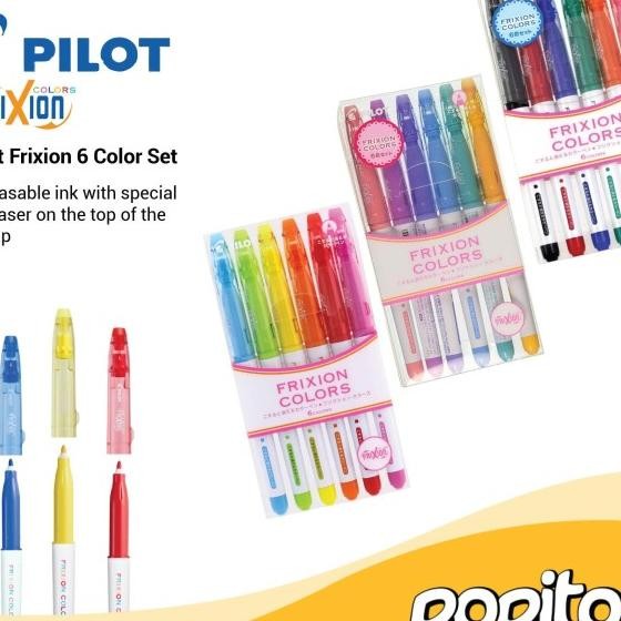 

Pilot Frixion Erasable Marker 6 12 Color Set Highlighter Spidol
