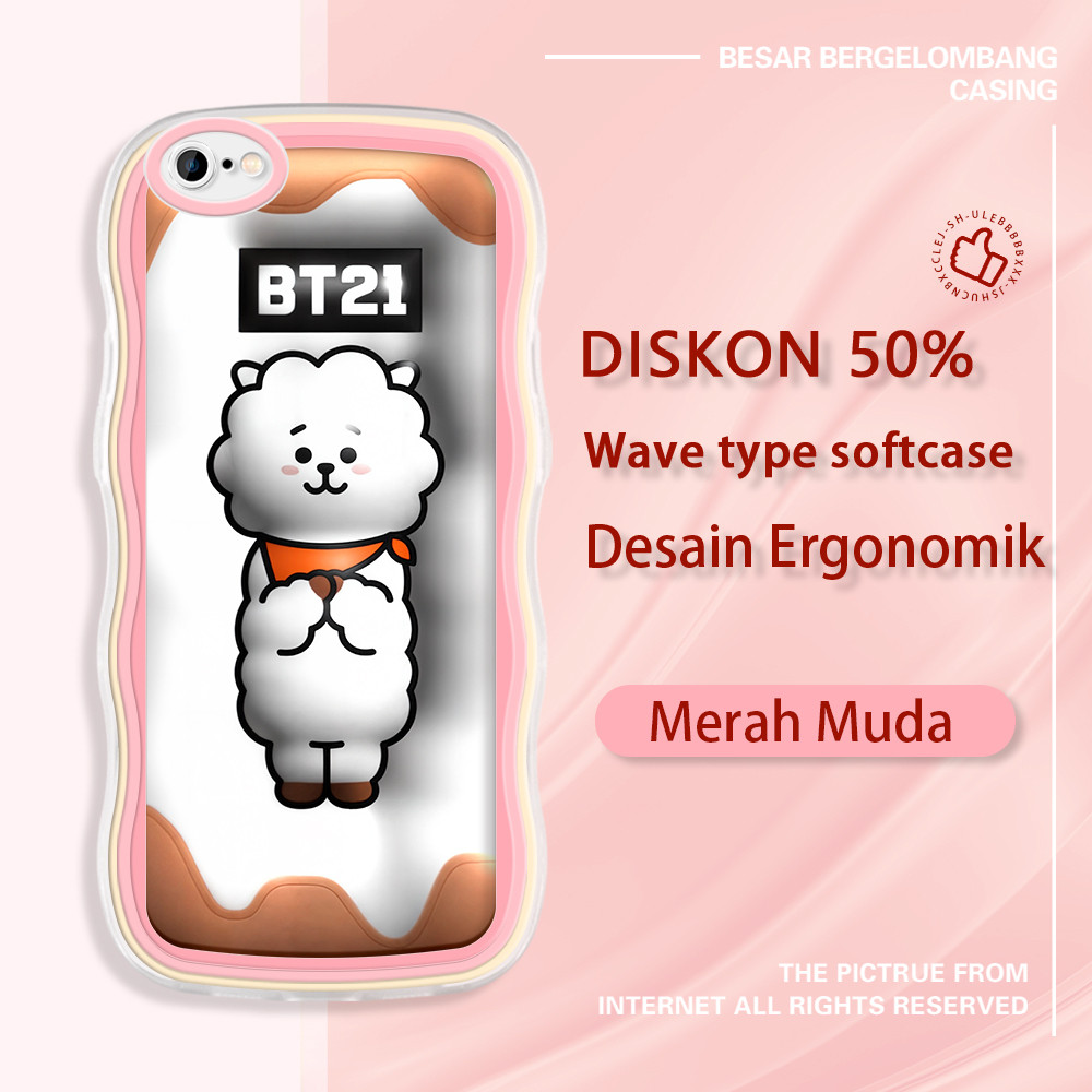 jinsouwe Apple iPhone 6 6S 7 8 11 PRO PLUS SE X XR XS MAX  Casing Ponsel  BT21 Baby BTS RJ 3D  warna