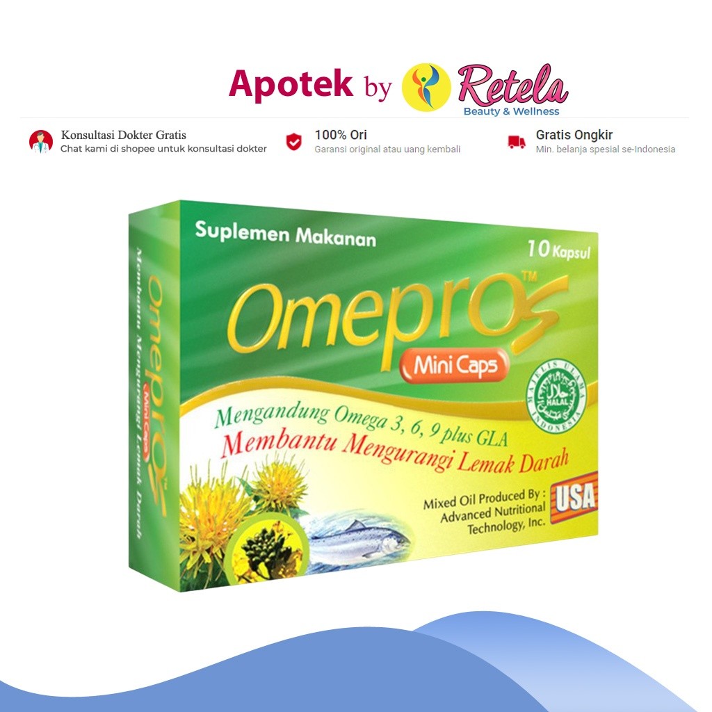 Omepros Mini Caps 10 Kapsul / Omepros / Kolesterol