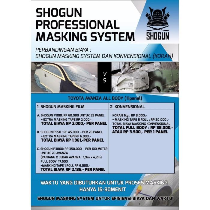 

Shogun Pretape Masking Plastik P1100 (28 M X 1.1 M)
