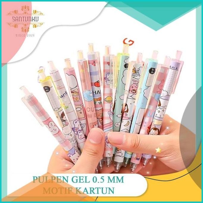 

PULPEN GEL 0.5 MM MEKANIK MOTIF KARTUN LUCU [SANTUNKU] 140BZ4 accesso