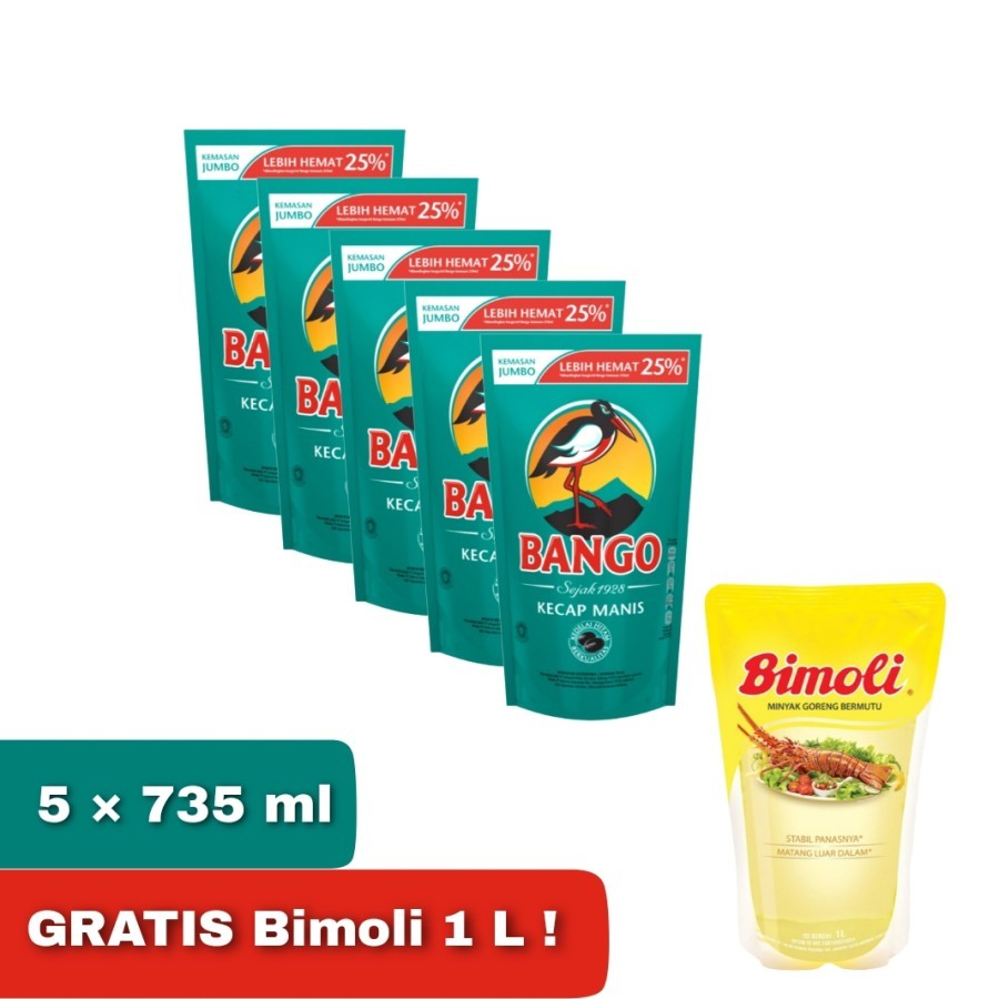 

BANGO Kecap Manis Jumbo Refill 5 × 735 ml
