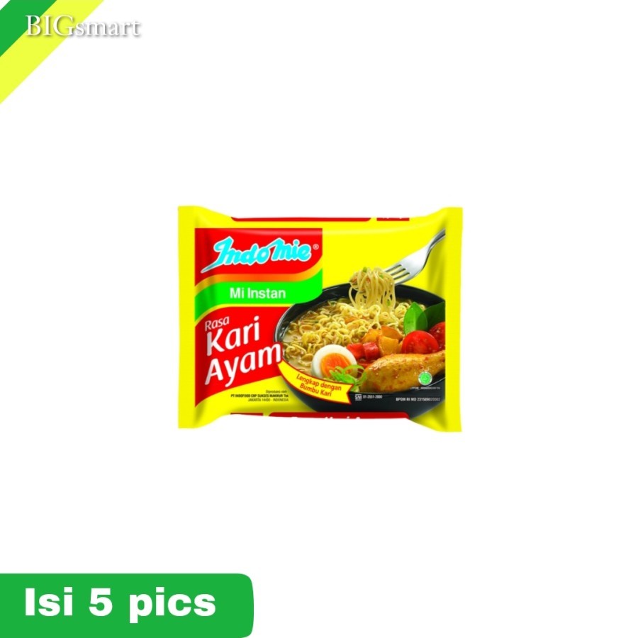 

Indomie Mi Instan Kari Ayam 70 g × 5 pcs