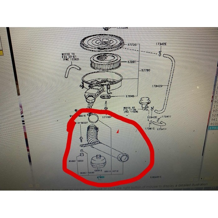 Selang Hawa-Selang Filter Udara Kijang Kapsul Carburator Original New Berkualitas