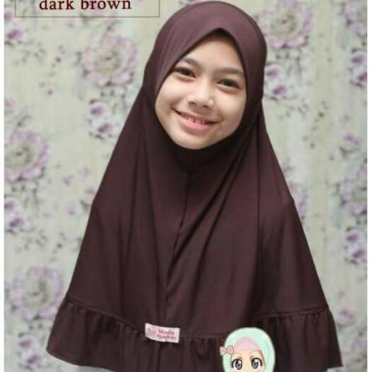 Fashion Muslim Hijab Hijab Oc 1534 Jilbab Anak Sd Coklat Pramuka