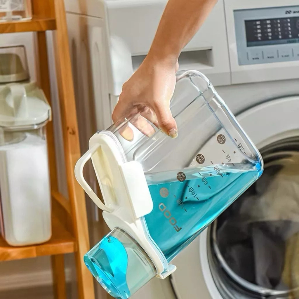 Botol Minyak 2 Liter Penyimpanan Beras Snack Jumbo Transparan Include Dus Tebal Tempat Sereal