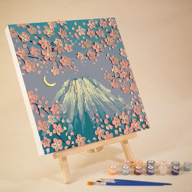 

edf-62 Paint By Number 20x20 / DIY Lukisan Bunga Cantik Kanvas aesthetic / DIY kerajinan Tangan Melukis Sendiri / Painting KIT DIY Berkualitas