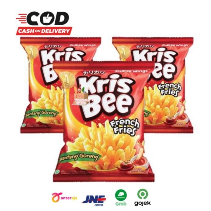 

( JSO ) Kris Bee French Fries Kentang Goreng 9gr Eceran Snack Cemilan Anak Murah