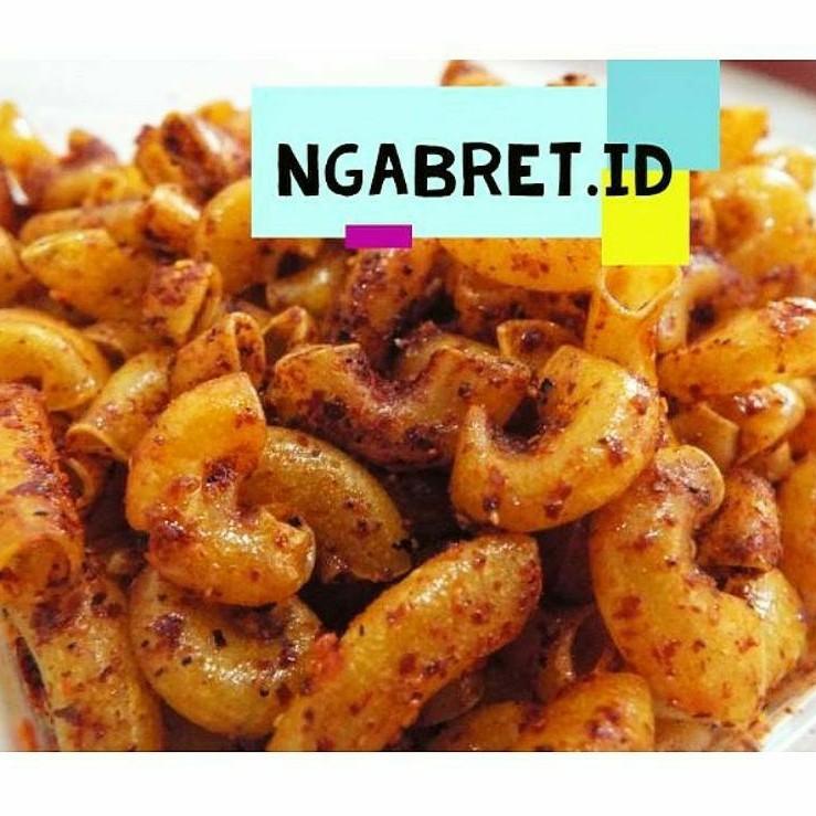 

Makaroni / Makaroni Ngabret 200 gram kemasan standing pouch