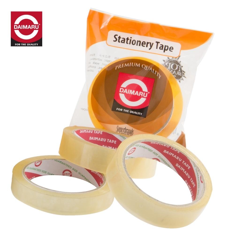 

TERLARIS Daimaru Stationery Tape Transparan 24 mm x 72 Yard Paket 6Pcs un-1