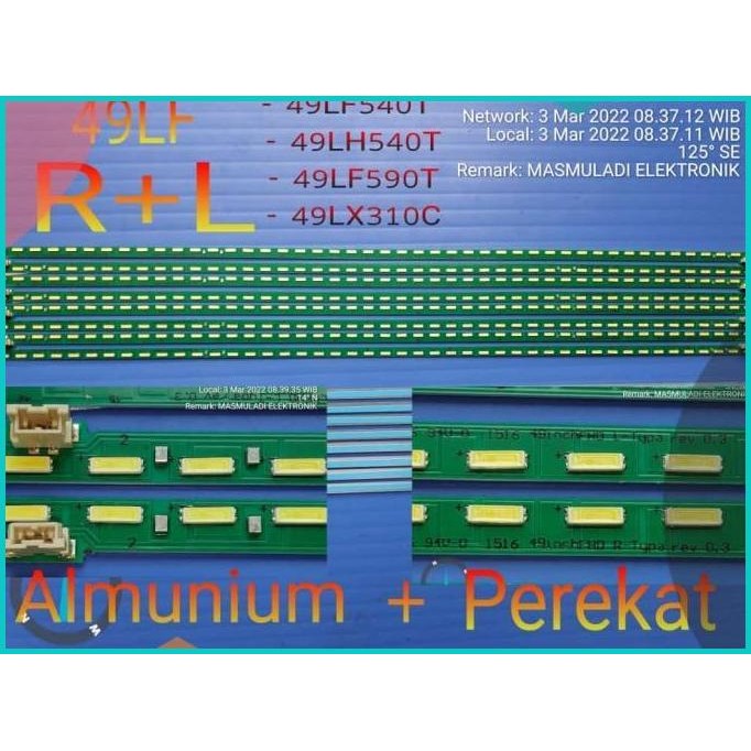 BACKLIGHT STRIP TV LED LG 49LF LAMPU BL 49 INCH 49LF540 49LF590 49LX
